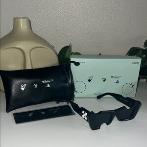 Off-White Black Chunky Frame Sunglasses